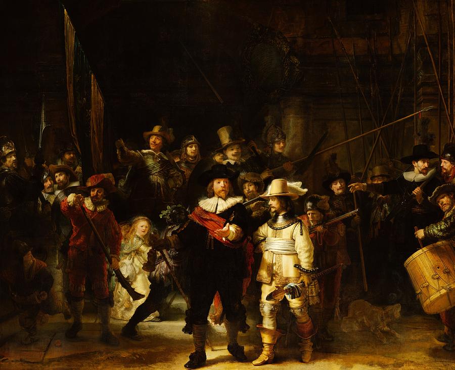 Rembrandt Painting - The Night Watch #2 by Rembrandt Van Rijn