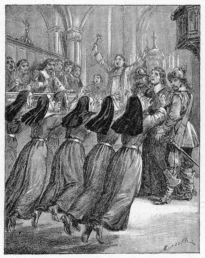 Loudun Drawing - The Nuns Of The Convent Of #2 by Mary Evans Picture Library