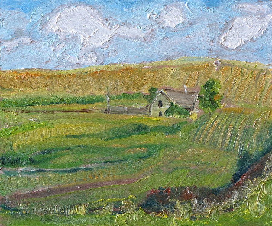 The Old House On The Field Painting - The Old House On The Field Fine ...