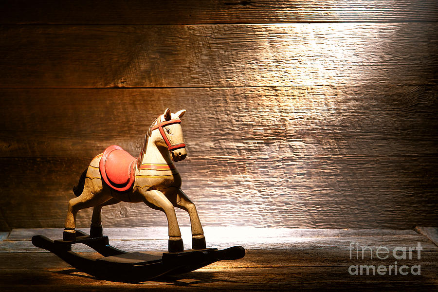 The Old Rocking Horse in the Attic #2 Photograph by Olivier Le Queinec