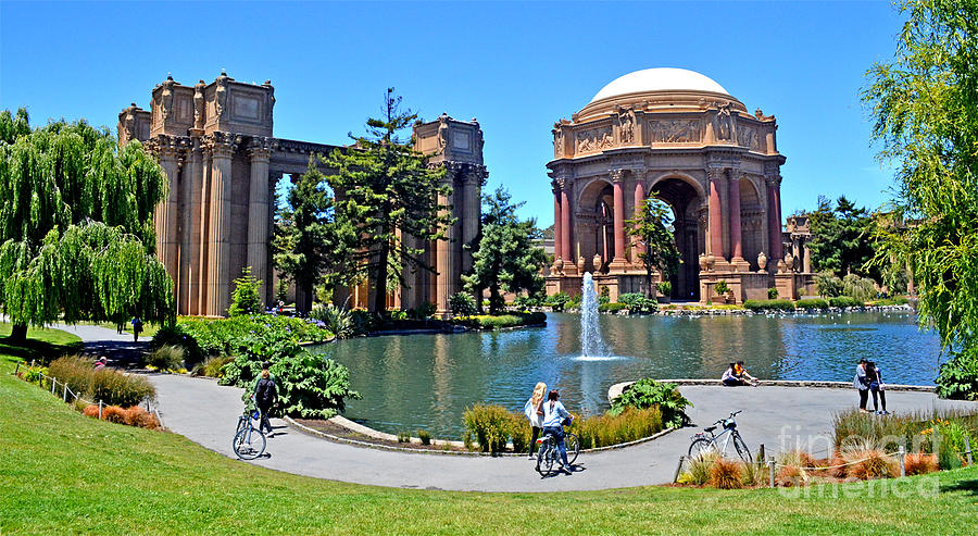 San Francisco Photograph - The Palace of Fine Arts in the Marina District of San Francisco #1 by Jim Fitzpatrick