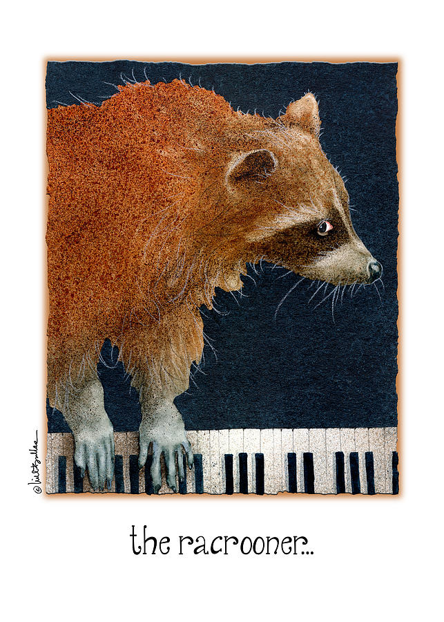 Raccoon Painting - The Racrooner... #2 by Will Bullas
