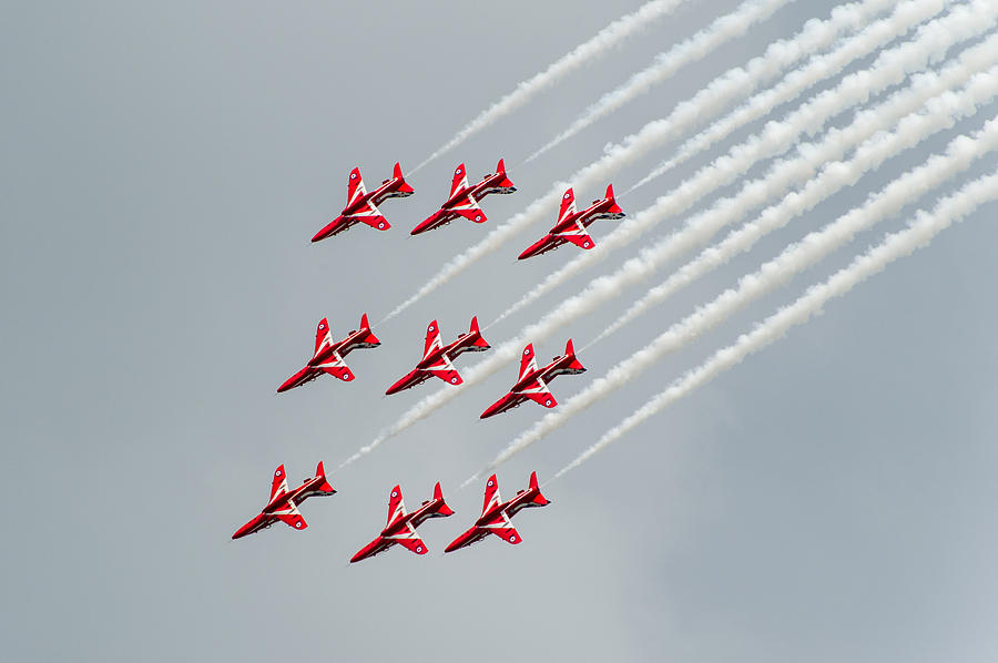 The Red Arrows #2 Photograph by Gary Eason