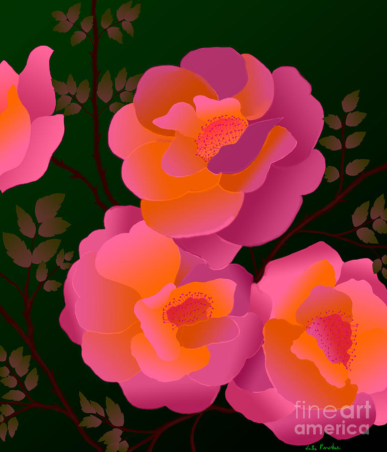 The Scent Of Roses #2 Digital Art by Latha Gokuldas Panicker