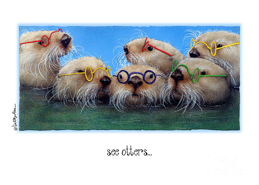 The see otters... #2 Painting by Will Bullas