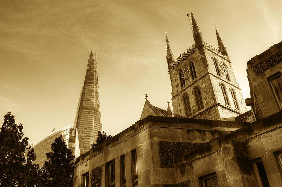 The Shard and Southwark Cathedral #4 Photograph by Chris Day