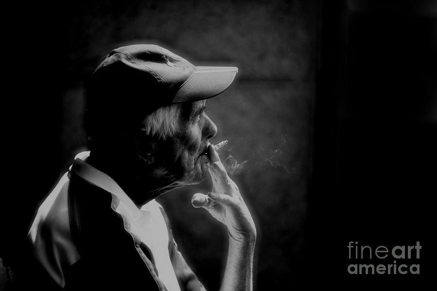 Man Smoking Photograph - The smoker by Sheila Smart Fine Art Photography