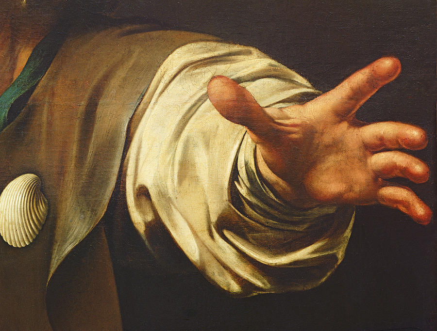 Detail from The Supper At Emmaus Painting by Michelangelo Merisi da Caravaggio