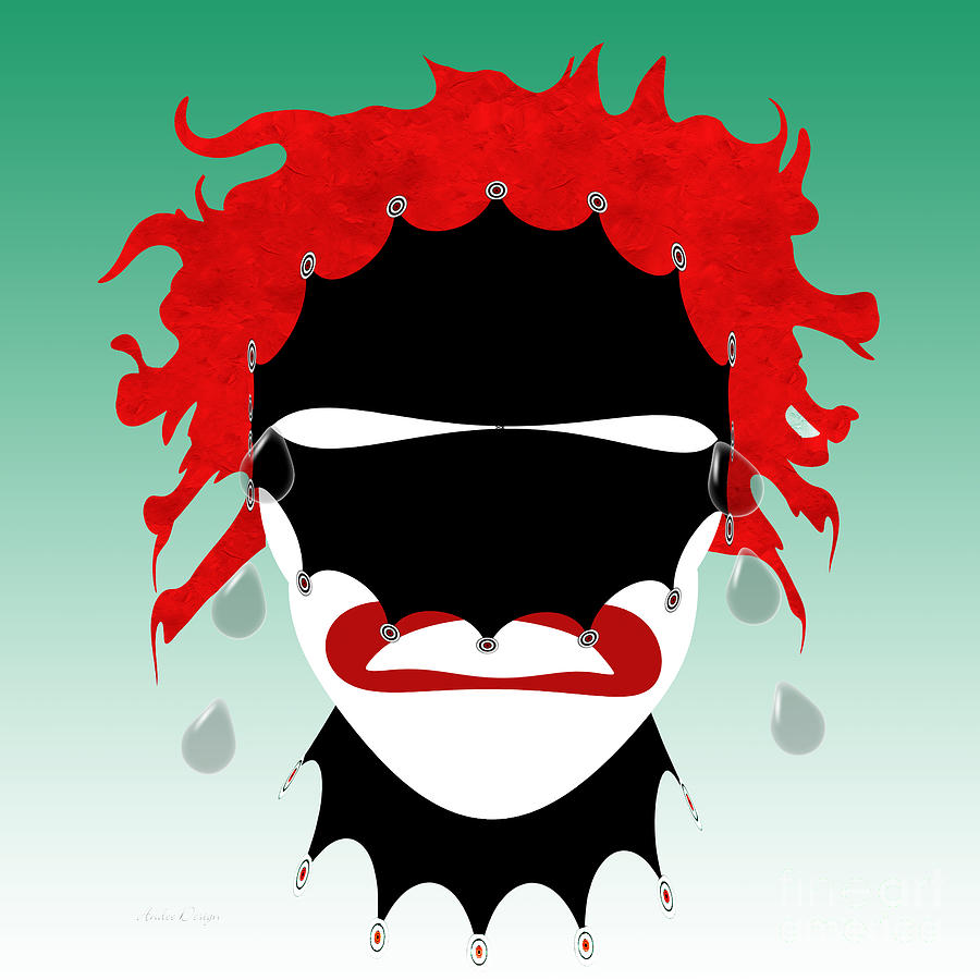 The Tears Of A Clown #2 Digital Art by Andee Design