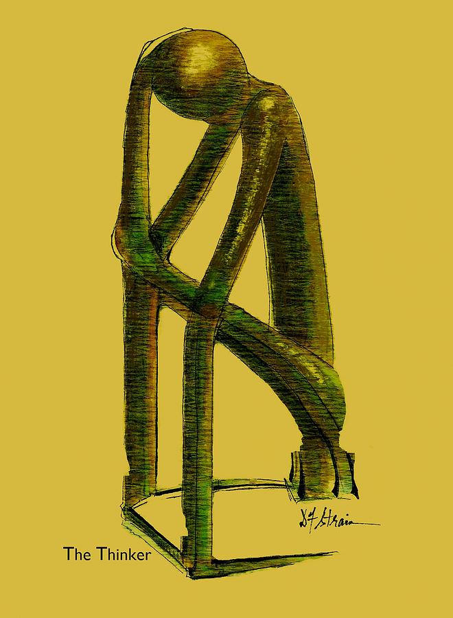 The Thinker Painting by Diane Strain