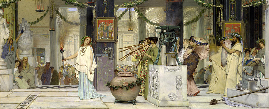 The vintage festival #4 Painting by Lawrence Alma-Tadema