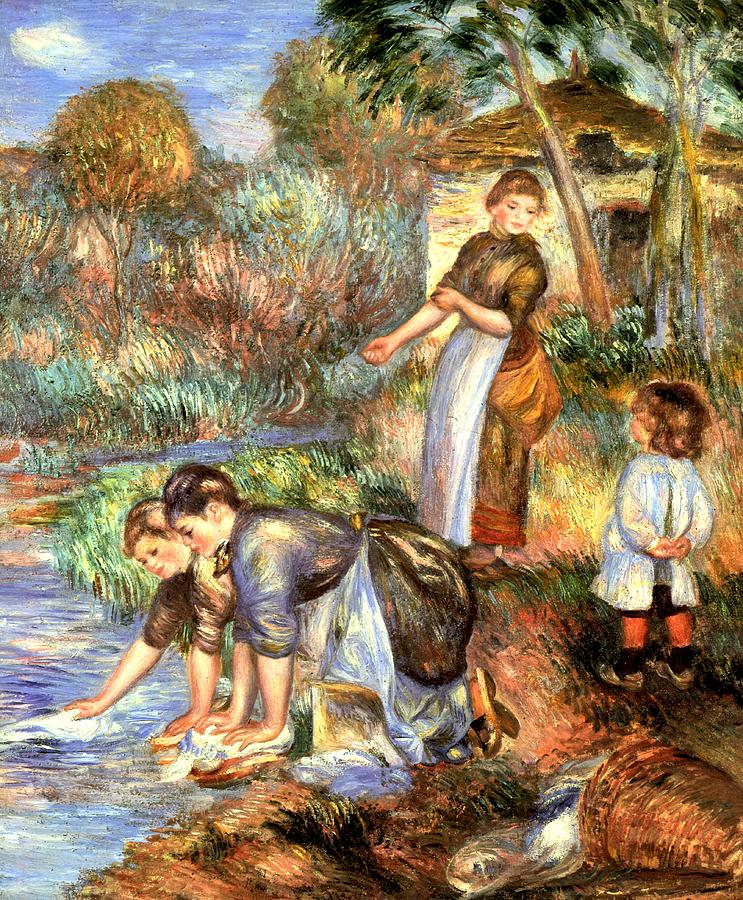 The Washerwoman #2 Digital Art by Pierre Auguste Renoir