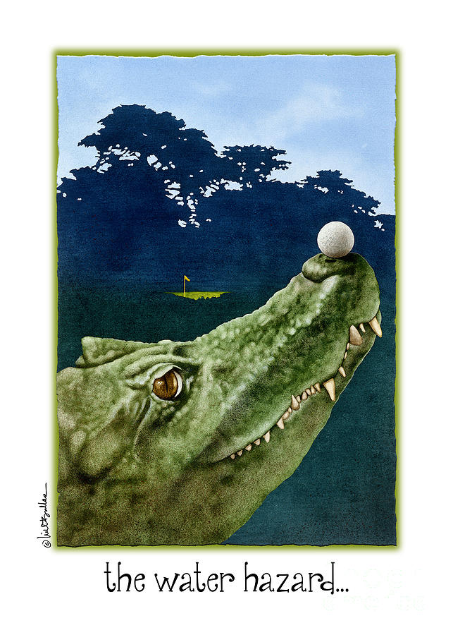 The Water Hazard... #1 Painting by Will Bullas