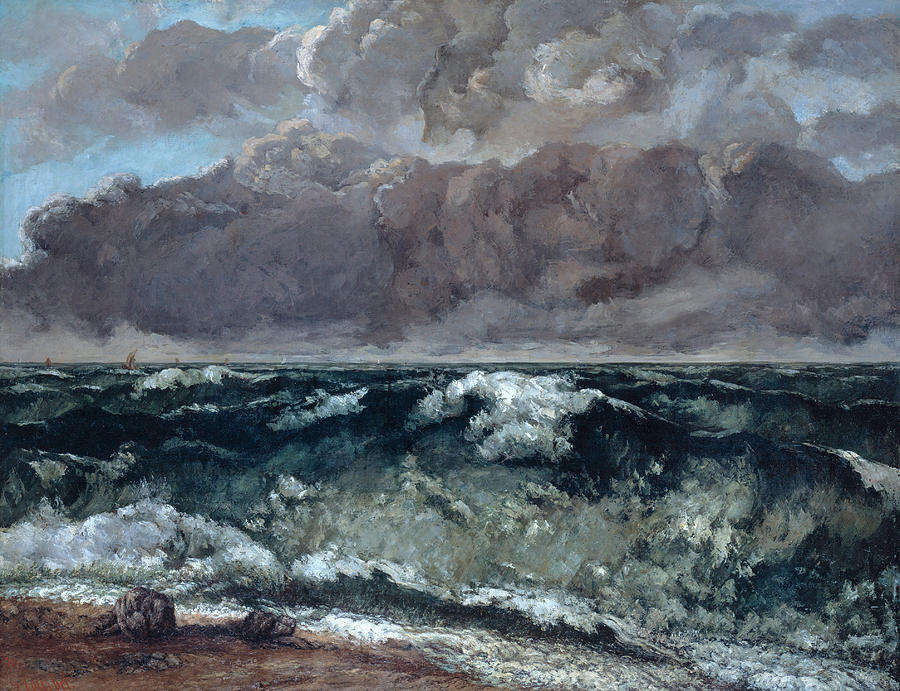 Gustave Courbet  Painting - The Wave #2 by Gustave Courbet