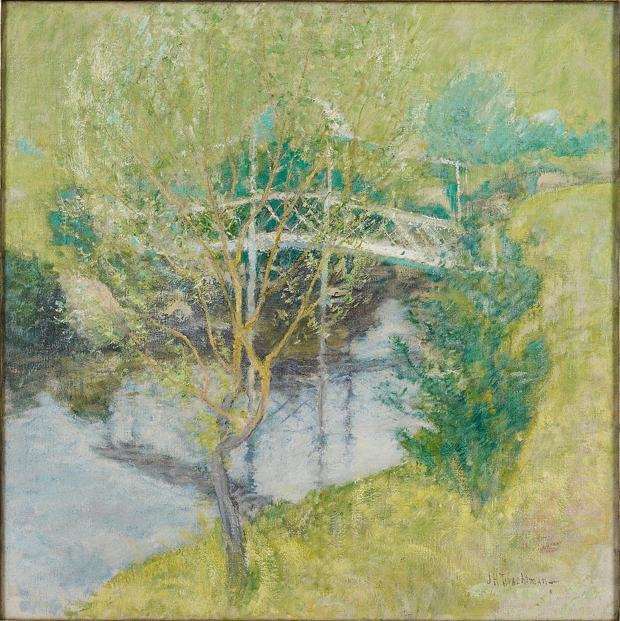 The White Bridge #3 Painting by John Henry Twachtman