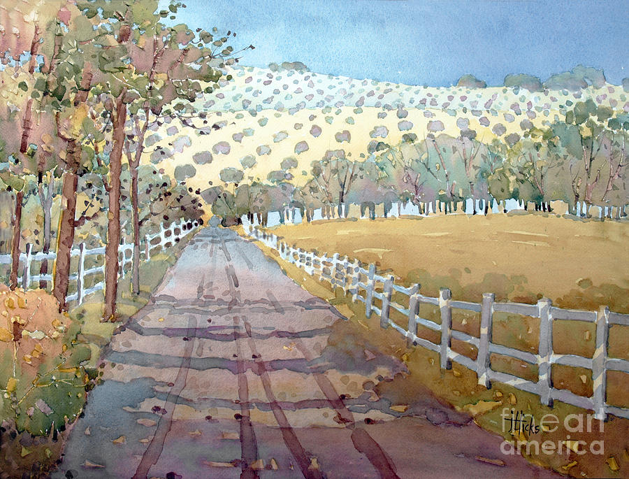 Tree Painting - This Way to the Vineyard by Joyce Hicks