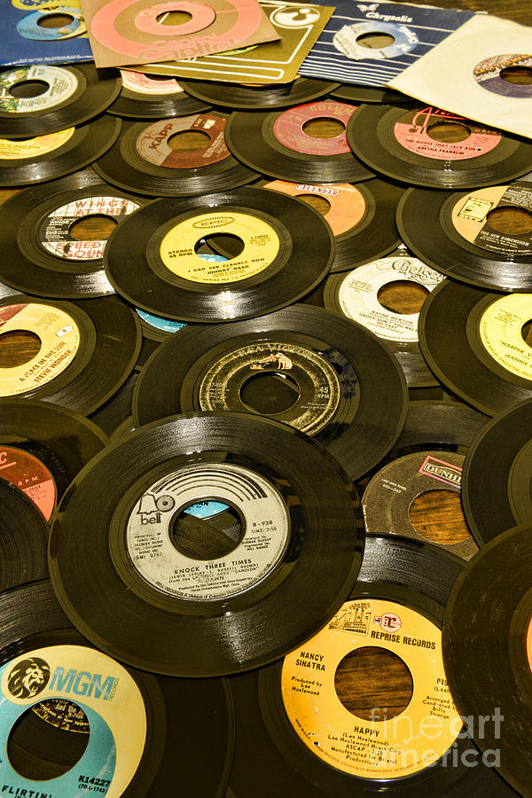 Vintage Photograph - Those old 45s by Paul Ward