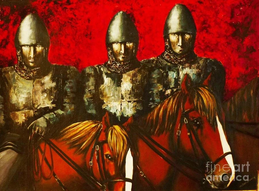 Three Knights Painting by Kaye Miller-Dewing - Fine Art America