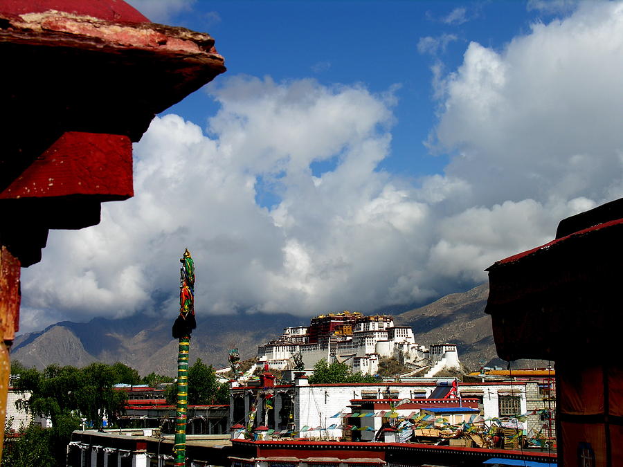 Tibet - Lhasa - Potala Palace from Jokhang Temple #2 Photograph by Jacqueline M Lewis