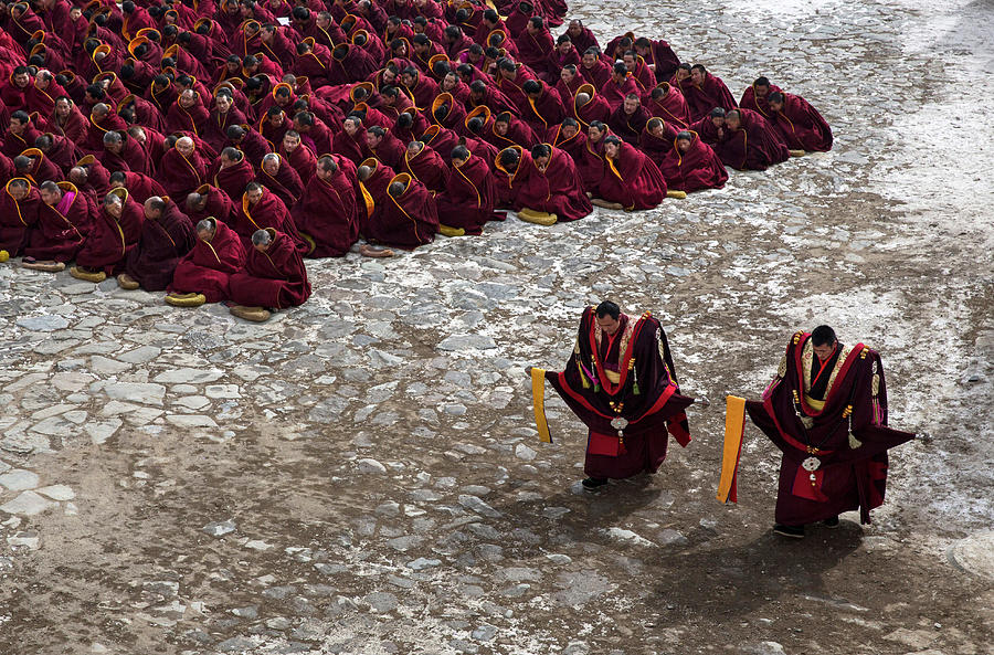 Tibetan Buddhists Celebrate Religion #2 Photograph by Kevin Frayer