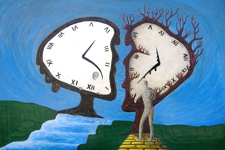Clock Painting - Time Travel #1 by Steve  Hester