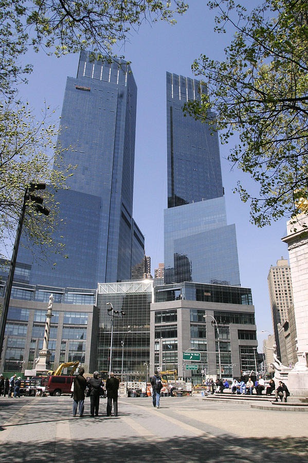 Time Warner Building At Columbus Circle Opens For Business Photograph by Jean-Christian Bourcart Time Warner Building At Columbus Circle Opens For Business Photograph by Jean-Christian Bourcart