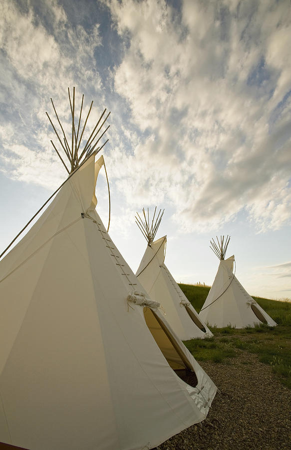 Tipis Just Outside The Grasslands Photograph By Dave Reede - Fine Art 