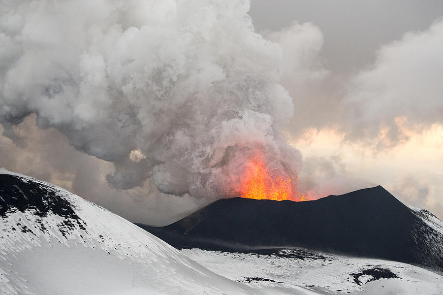 Tolbachik Volcano Erupting Kamchatka Photograph by Sergey Gorshkov