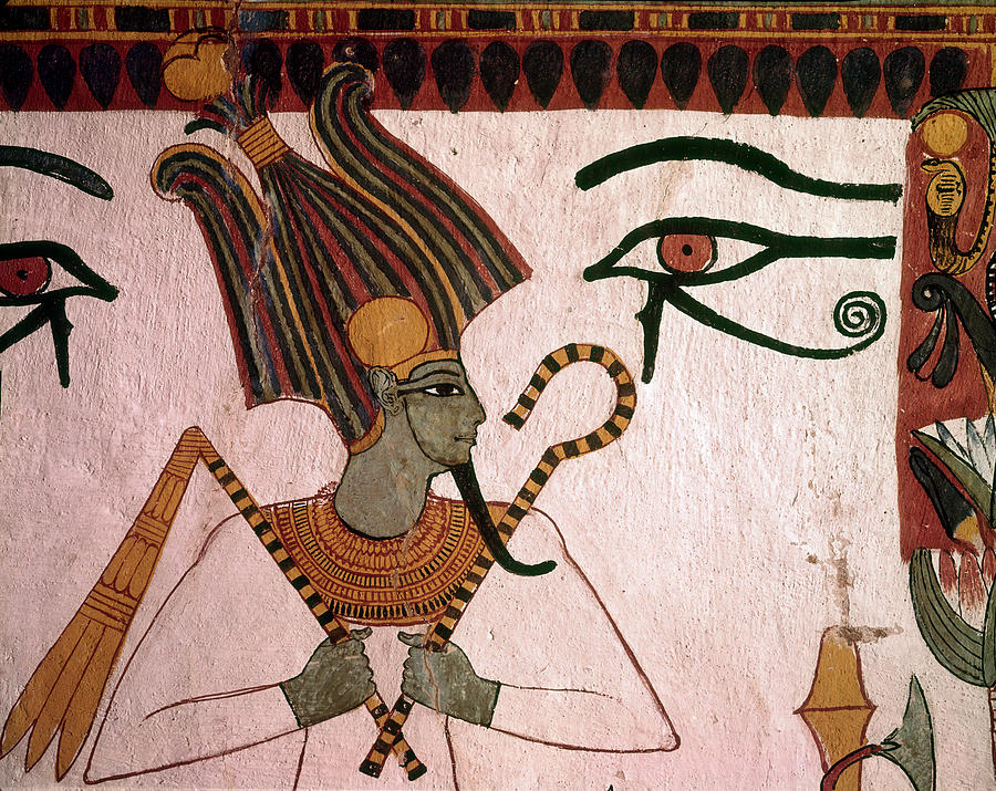 Tomb Painting Of Osiris Painting by Brian Brake