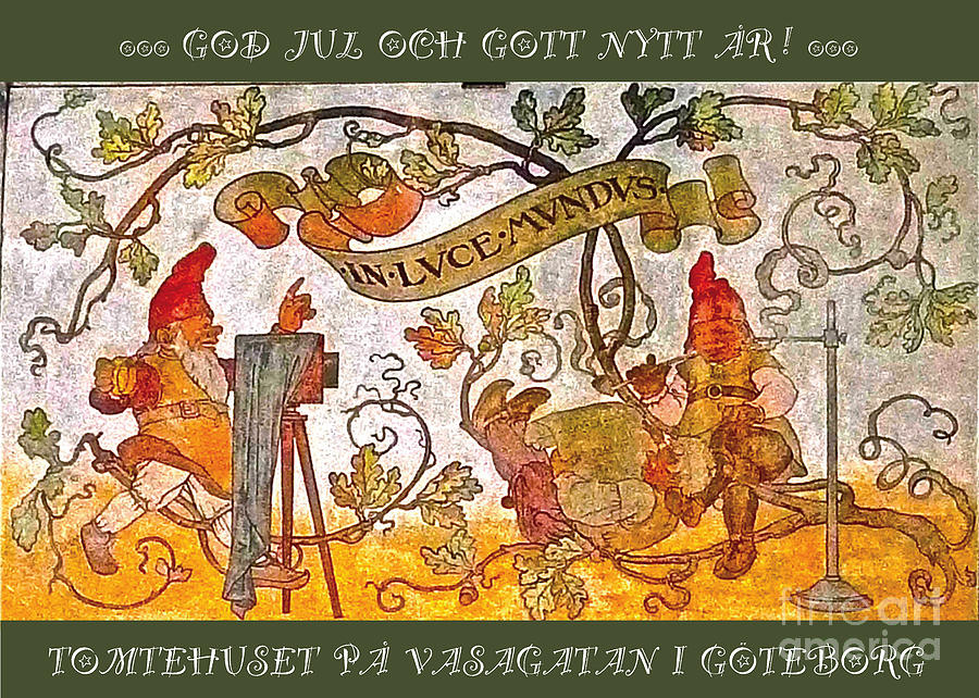 Tomtehuset GOD JUL Mixed Media by Leif Sodergren Tomtehuset GOD JUL Mixed Media by Leif Sodergren