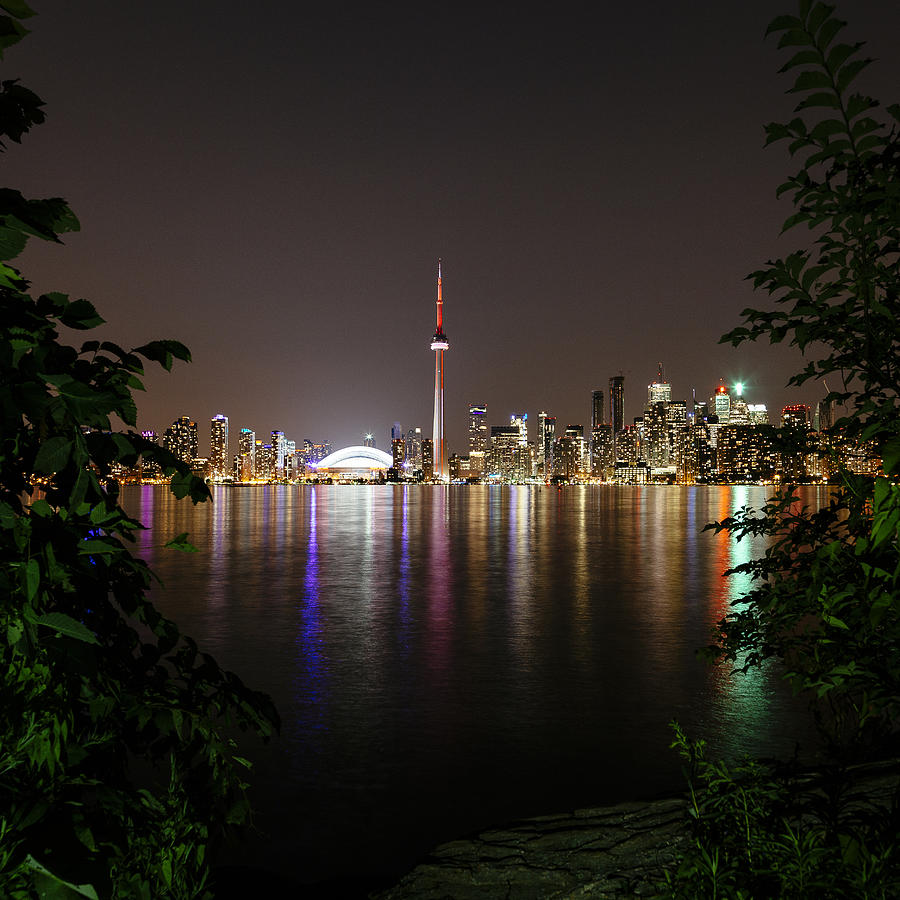 Toronto Skyline at Night Photograph by Laura Tucker