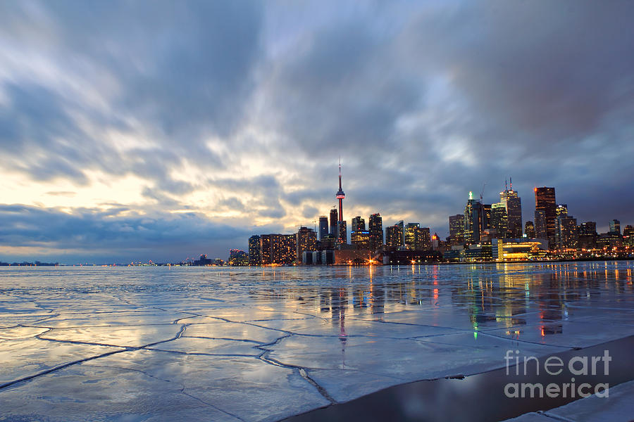 Toronto Winter Evening #2 Photograph by Charline Xia