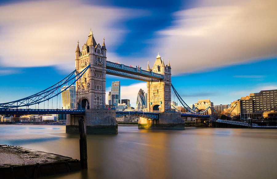 Architecture Photograph - Tower Bridge Bascule bridge in London  England #3 by Botond Buzas