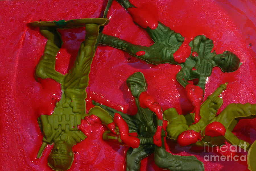 Toy Photograph - Toy Soldiers in a Pool of Blood #2 by Amy Cicconi