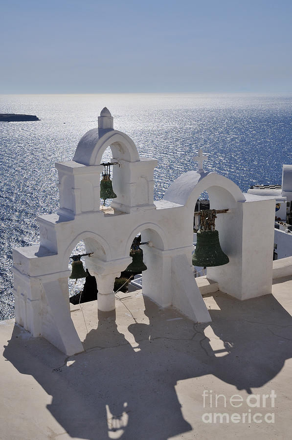 Traditional belfry in Oia town #10 Photograph by George Atsametakis