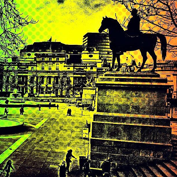 Photoshop Photograph - Trafalgar Square by Chris Drake Photoshop Photograph - Trafalgar Square by Chris Drake