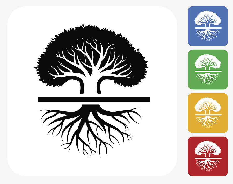 Tree Icon Flat Graphic Design #2 Drawing by Bubaone