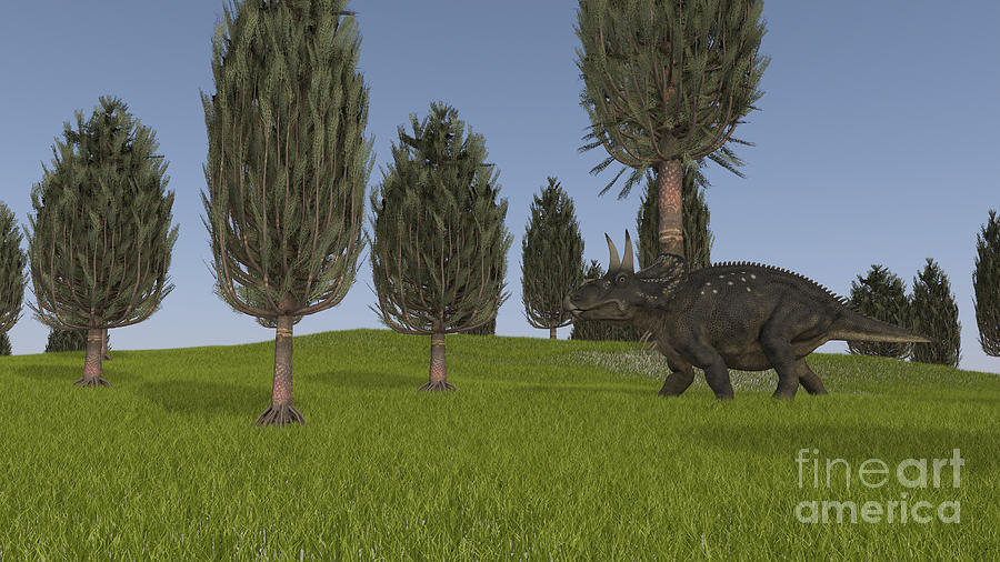 triceratops walking