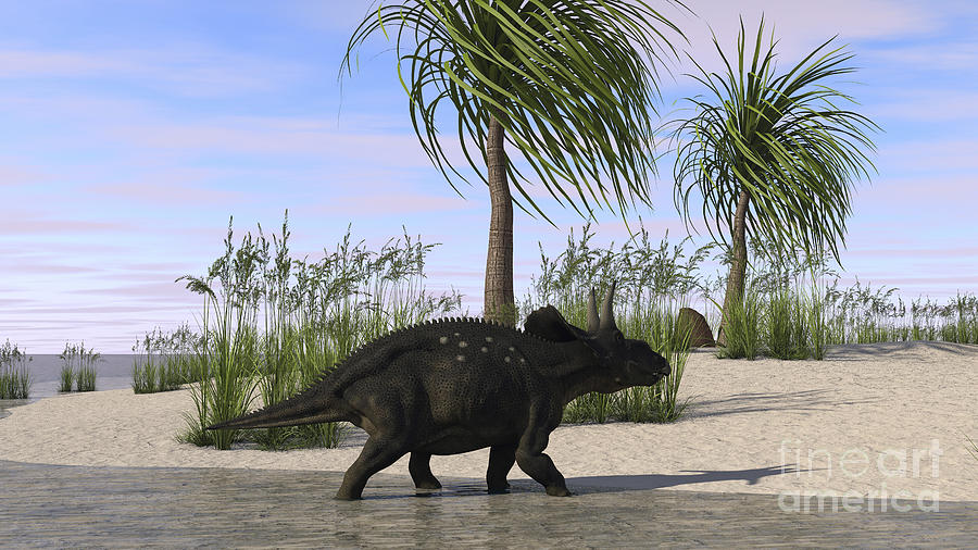 triceratops walking