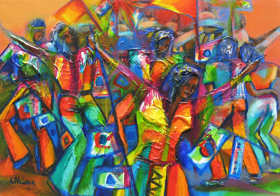 Trinidad Carnival #2 Painting by Cynthia McLean