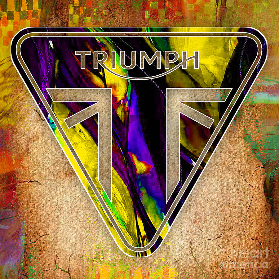Triumph Motorcycle #2 Mixed Media by Marvin Blaine