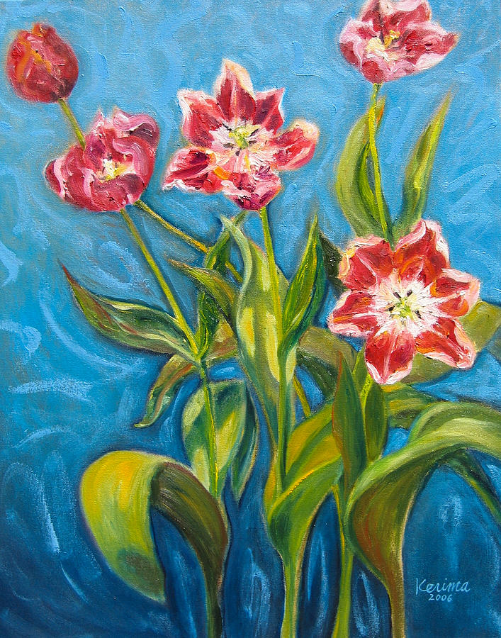 Tulips Painting by Kerima Swain