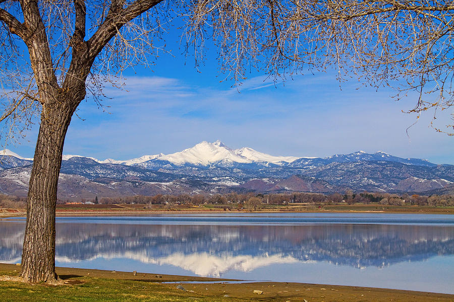 Twin Peaks Longs And Meeker Lake Reflection Photograph