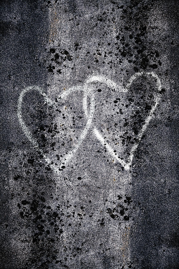 Valentines Day Photograph - Two Hearts Graffiti Love #3 by Carol Leigh