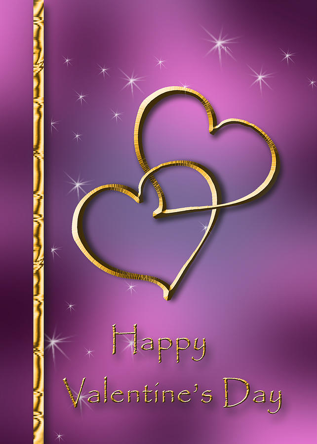 Valentines Day Digital Art - Two Hearts Valentines Day #2 by Jeanette K