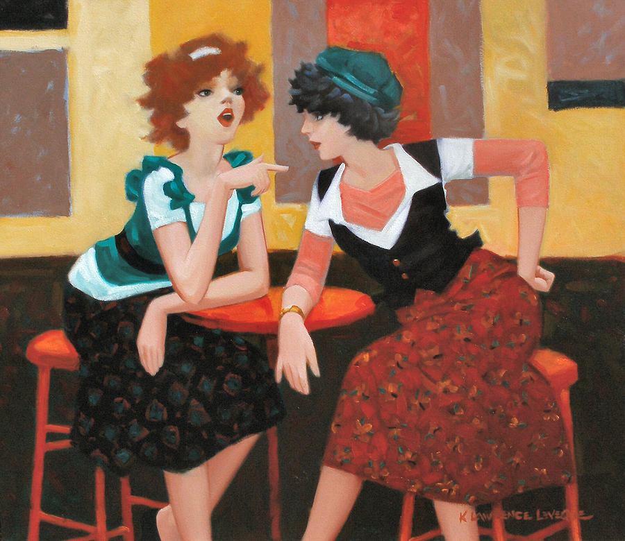 Two Lattes #2 Painting by Kevin Leveque
