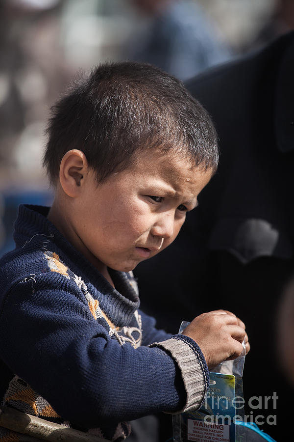 Uighur child at Kashgar market Xinjiang China #2 Photograph by Matteo Colombo