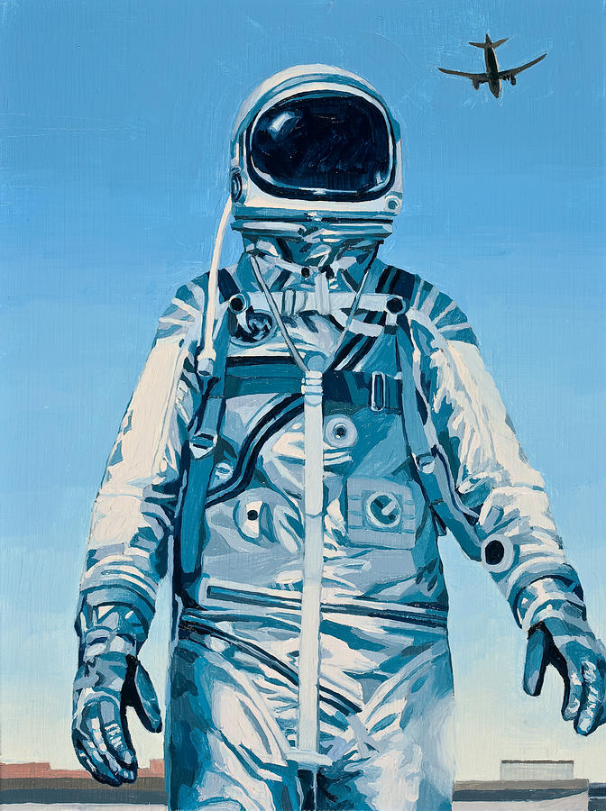 Astronaut Painting - Under the Flight Path by Scott Listfield