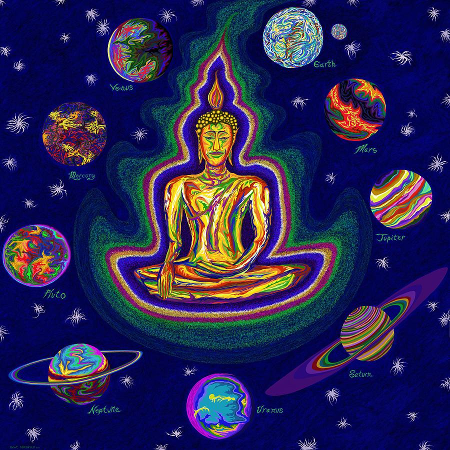 United Planets of Buddha #2 Painting by Robert SORENSEN