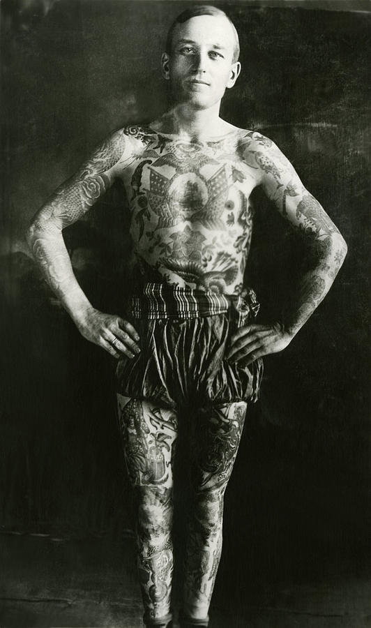 Vintage Tattoo Photograph And Flash Art Photograph by Larry Mora